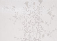 Wasserdichte silberne rustikale Blumentapete, entfernbare prägeartige Vinyltapete