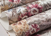 Prägeartiges silberne Retro Weinlese-Art-Tapeten-Blumenmuster für Wohnzimmer