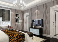 Graue entfernbare Wandverkleidungs-zeitgenössische Schlafzimmer-Tapete mit Kurven-Linie Muster