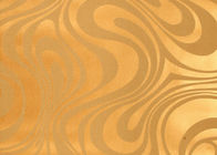 Kundenspezifische entfernbare zeitgenössische Wohnzimmer-Tapete mit goldenem Kurven-Entwurf