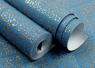 Blau des oberen Bereichs, das nichtgewebte moderne entfernbare Papiertapete für Wohnzimmer bronziert