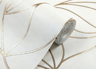 Weiße moderne Wandverkleidungs-nicht gesponnene Tapete schalldämpfend mit geometrischem Muster