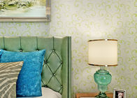 Grüne und silbrige waschbare Vinyltapete, moderne Wohnzimmer-Wandverkleidung