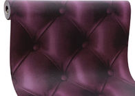 Zeitgenössische purpurrote Tapete des europäischen Art-Leder-Tapeten-Luxus-Effekt-3D