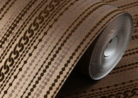 Schalldämpfendes zeitgenössisches Wand-Papier Browns mit dem Streifen-Muster, Oberflächenbehandlung scharend