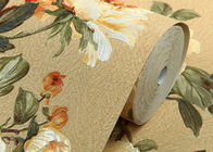 Entfernbare Strippable Landhausstil-Tapete, tiefe prägeartige PVC-Blumen-Wandverkleidung