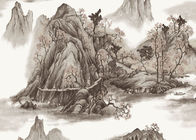 Chinese Style contemporary wall coverings Mountains And Rivers For Sofa/TV Background
