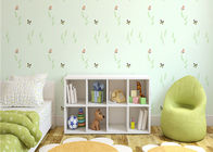 Nicht gesponnener Kinderschlafzimmer-Tapeten-Schmetterling Eco freundlicher und Grünpflanze-Muster