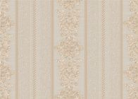Romantic Individuality Natural Plant Fibers Victorian Damask Wallpaper For Sofa Background