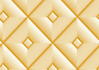 Diamond Pattern Inmitation Leather Asian Inspired Wallpaper Chinese Style Foam Process