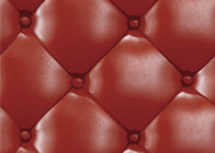 Concise Diamond Printing Inmitation Leather Wall Coverings Moisture Resistant