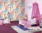 Fantastische Innenraum-Kinderschlafzimmer-Tapeten-Tiere entwerfen nicht gesponnenes Papiermaterial