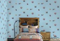 Blaue Farbe scherzt Schlafzimmer-Tapeten-englisches Briefgestaltungs-Breathable nicht giftiges
