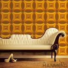 Goldene Farbe dekoratives 3D steuern Tapete, PVC-Tapete für Haus-Innenraum automatisch an