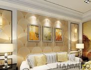 Haushalt Wallcovering-Lieferanten-beige Farbveloursleder-Tapeten-beste Preise in 0.53*10M/Roll