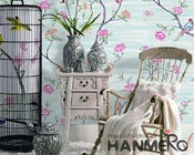Floral Bird New Designs Modern Removable Wallpaper for Saloon Chinese Factory Manufacture
