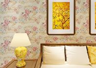 0.53*10M Zeitgenosse-Schlafzimmer-Tapete mit hellgelbem Blumenmuster, Wärmedämmung