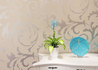 Entfernbares cremefarbenes prägeartiges Wallcovering-Blatt-Muster für Wohnzimmer