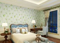 Verlässt asiatische Tapete Art des Hotel-Schlafzimmers, die mit weißem Grün Breathable ist, Muster
