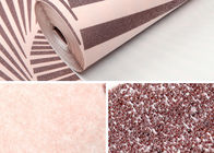 Bördelt Wohnzimmer-modernes entfernbares Tapeten-Rosa-malvenfarbene Streuung Technologie