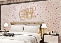 Purpur lässt Tapete für Schlafzimmer-Wände, helle Prägung nach Hause verzieren