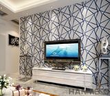 Moderner des Wohnzimmer-3D geometrischer Entwurf Wallcovering Veloursleder-der Tapeten-0.53*10M exportiert