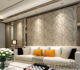 Moderner des Wohnzimmer-3D geometrischer Entwurf Wallcovering Veloursleder-der Tapeten-0.53*10M exportiert